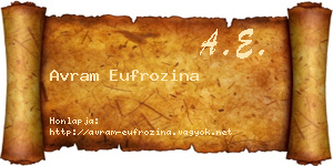 Avram Eufrozina névjegykártya